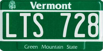 VT license plate LTS728