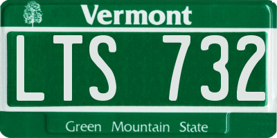 VT license plate LTS732