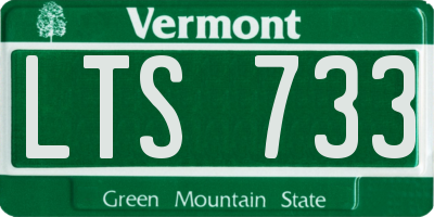 VT license plate LTS733