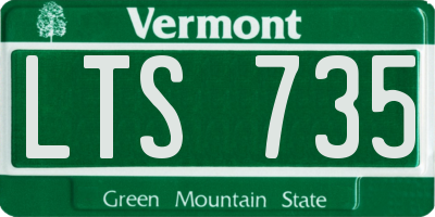 VT license plate LTS735