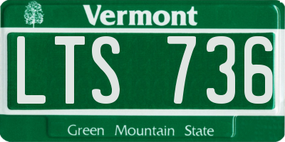 VT license plate LTS736