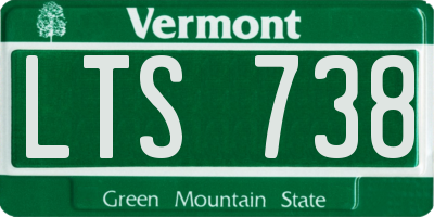 VT license plate LTS738