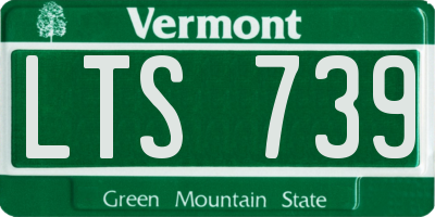 VT license plate LTS739
