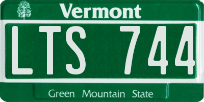 VT license plate LTS744