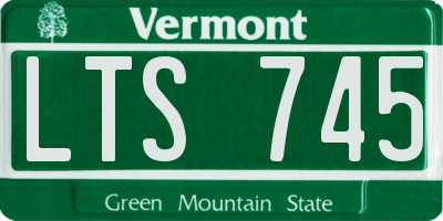 VT license plate LTS745