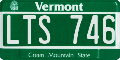 VT license plate LTS746