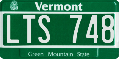 VT license plate LTS748