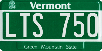 VT license plate LTS750