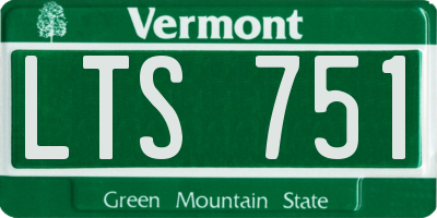 VT license plate LTS751
