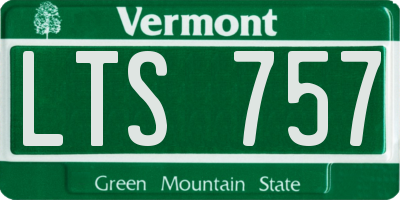 VT license plate LTS757