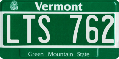 VT license plate LTS762