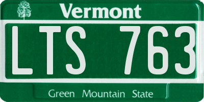 VT license plate LTS763