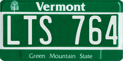 VT license plate LTS764