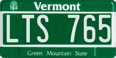 VT license plate LTS765