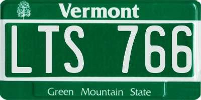 VT license plate LTS766