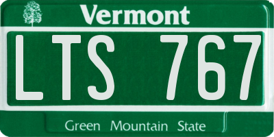 VT license plate LTS767