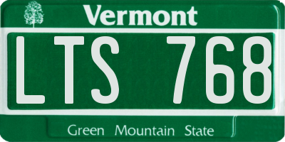 VT license plate LTS768