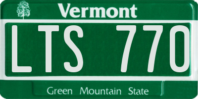 VT license plate LTS770