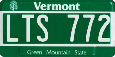 VT license plate LTS772