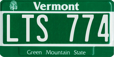 VT license plate LTS774