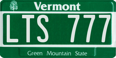 VT license plate LTS777