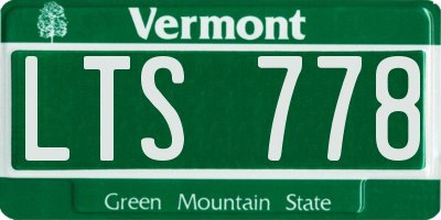 VT license plate LTS778