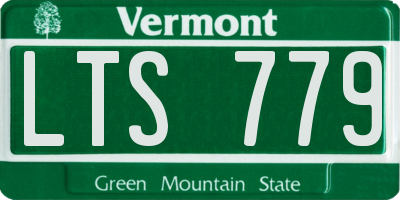 VT license plate LTS779