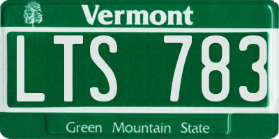 VT license plate LTS783