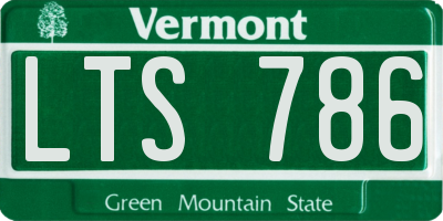 VT license plate LTS786