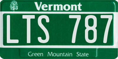 VT license plate LTS787