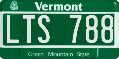 VT license plate LTS788