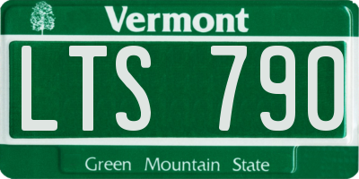 VT license plate LTS790