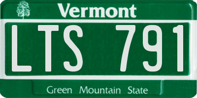 VT license plate LTS791