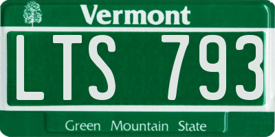VT license plate LTS793