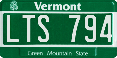 VT license plate LTS794