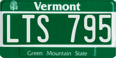 VT license plate LTS795