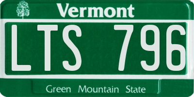 VT license plate LTS796