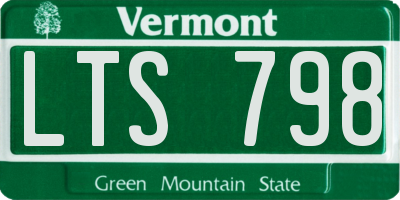 VT license plate LTS798