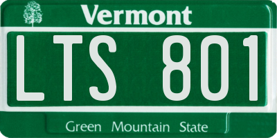 VT license plate LTS801