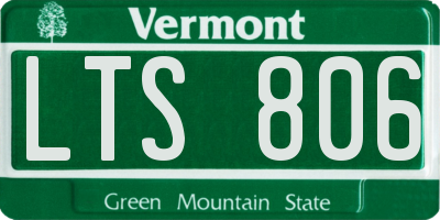 VT license plate LTS806
