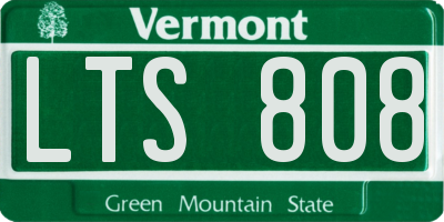 VT license plate LTS808