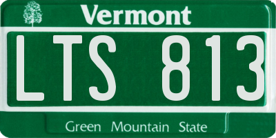 VT license plate LTS813