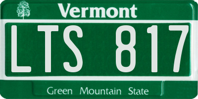 VT license plate LTS817