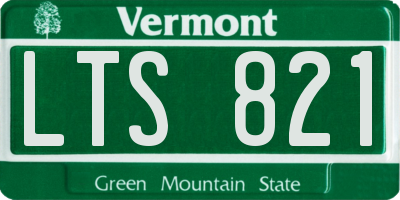 VT license plate LTS821