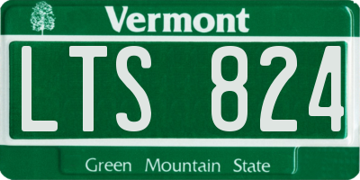 VT license plate LTS824
