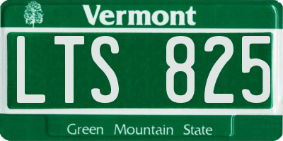 VT license plate LTS825