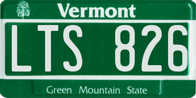 VT license plate LTS826