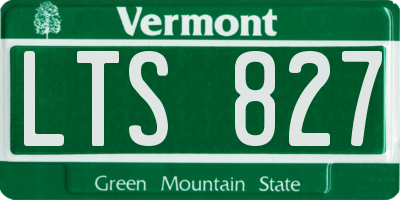 VT license plate LTS827