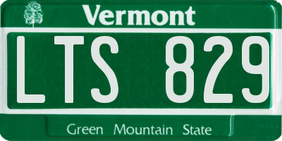 VT license plate LTS829