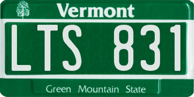 VT license plate LTS831